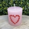 Rustikkerze "OPEN HEART" (rosa)