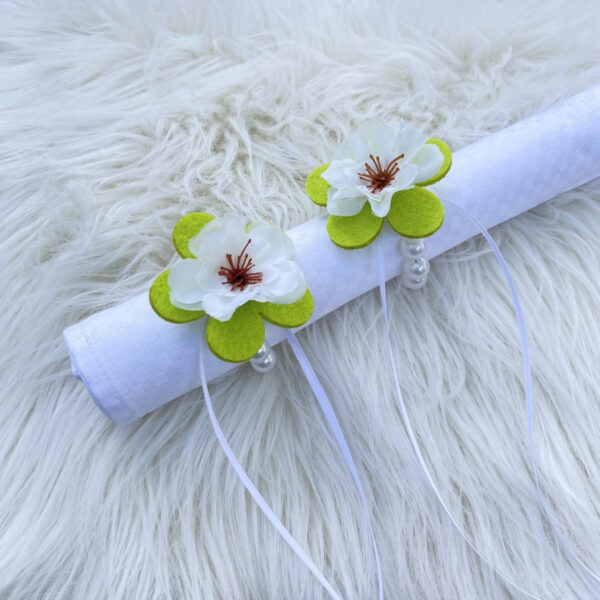 Serviettenringe "FLOWER" 2er-Set (hellgrün)