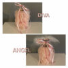 Vase im Plüschmantel: "DIVA/ANGEL"  (rosa) – Bild 2
